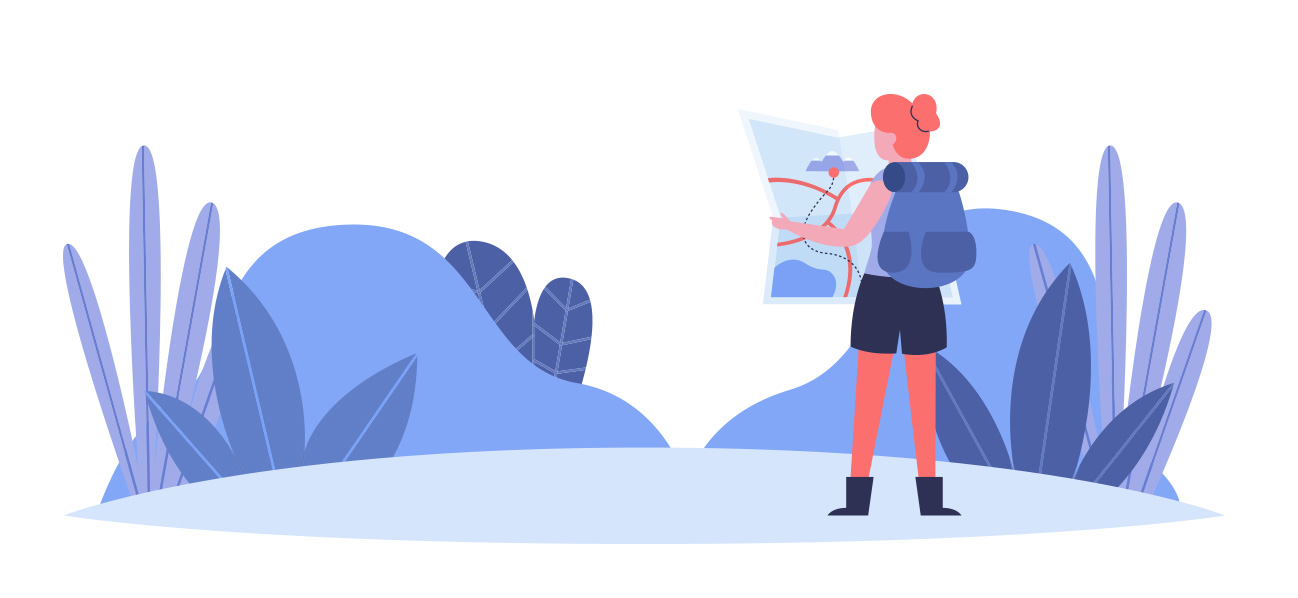 Looking at map